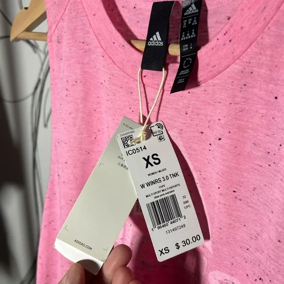 Pink Adidas Tank Top New With Tags Women’s Extra Small - Picture 2 of 4